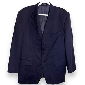 Vintage Jones New York Men's Dark Blue Blazer Sports Jacket Size 42 R Golden Fil